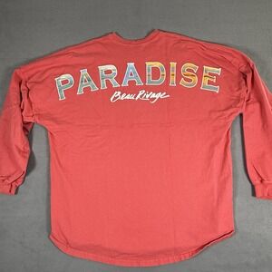 PARADISE Beau Rivage Hotel Casino Spirit Jersey Long Sleeve‎ Shirt XL Peach